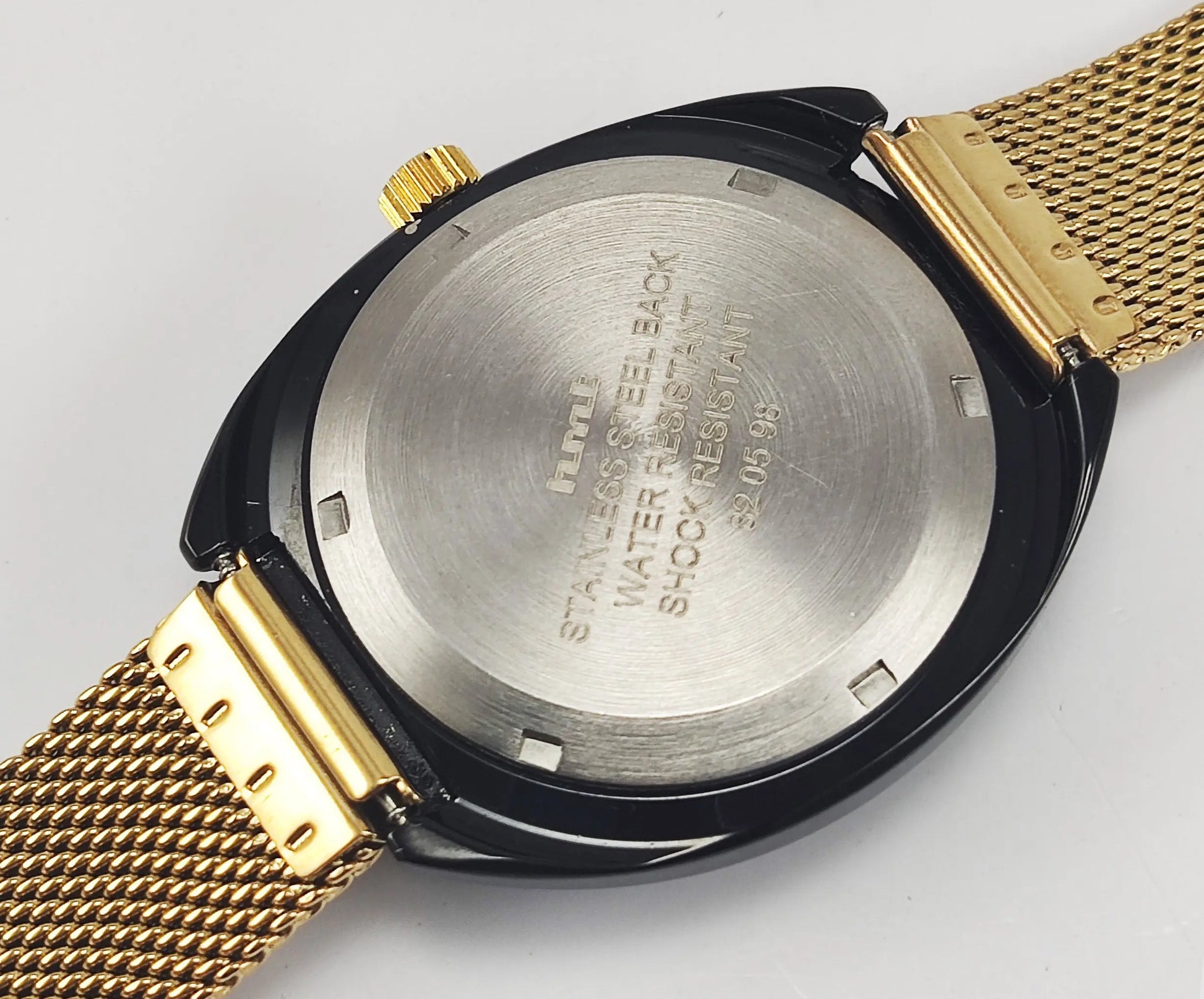 HMT Kanchan Para Shock 21 Jewels Golden Dial Day Date Function Mechanical Automatic Men's Wrist Watch Discover-Diamonds