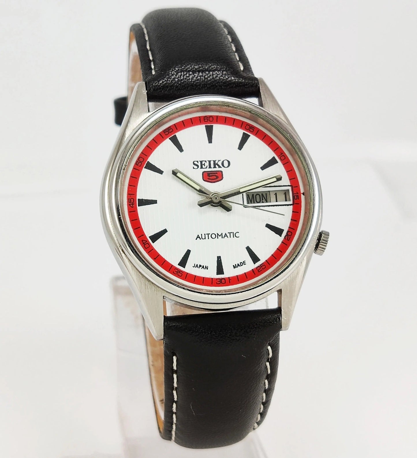 Seiko 5 Automatic-7009A White Color Dial 17 Jewels Day Date Men's Wrist Watch - Discover-Diamonds