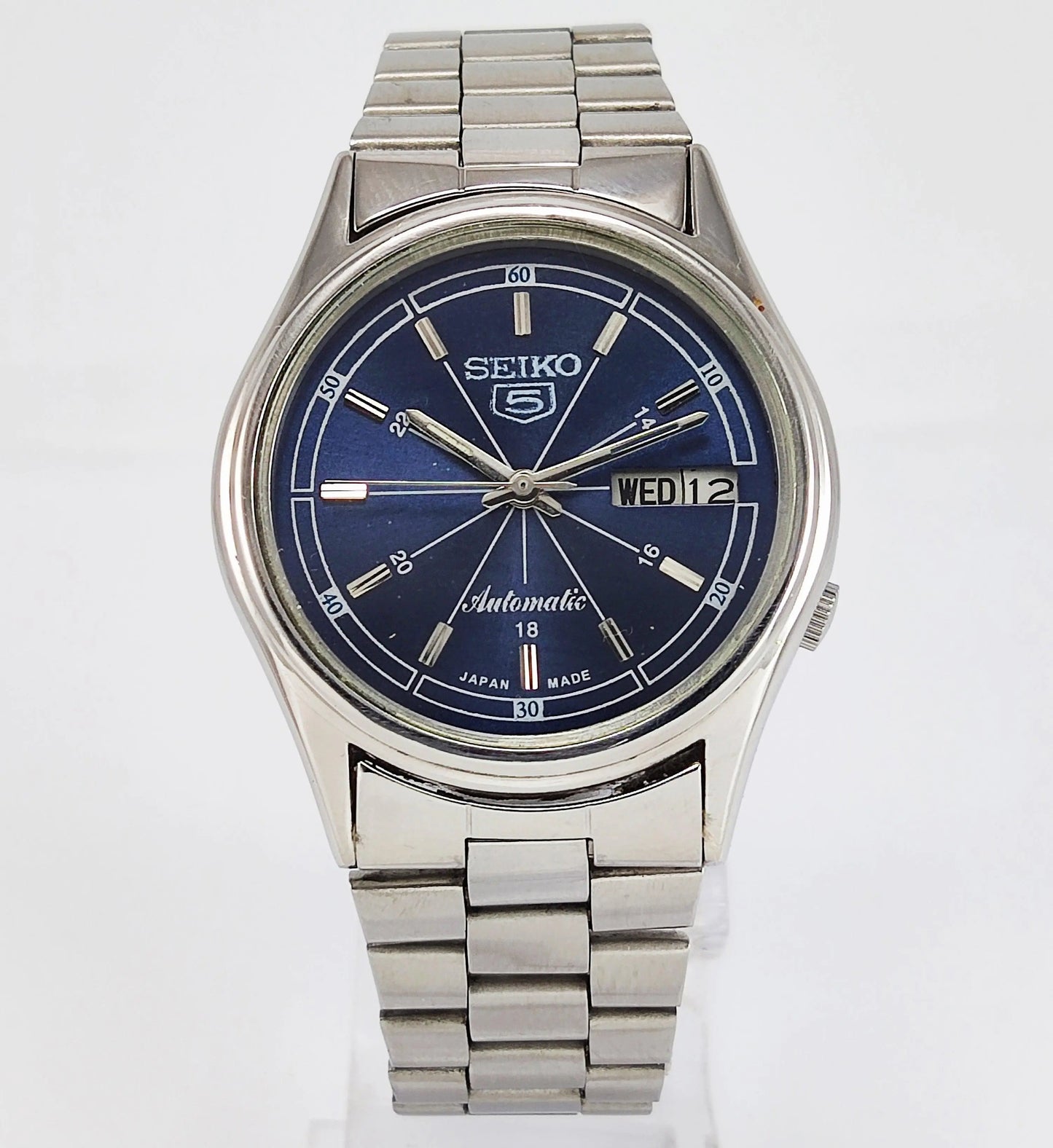 Seiko 5 Automatic-7009A Blue Dial 17 Jewels Day Date Men's Wrist Watch - Discover-Diamonds