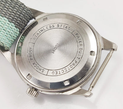 HMT Janata Para Shock 17 Jewels Peacock Green Dial Mechanical Hand winding Men's Wrist Watch - Discover-Diamonds