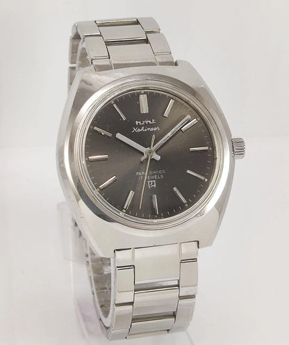 HMT Kohinoor Para Shock 17 Jewels Gray Dial Mechanical Hand winding Men's Wrist Watch - Discover-Diamonds