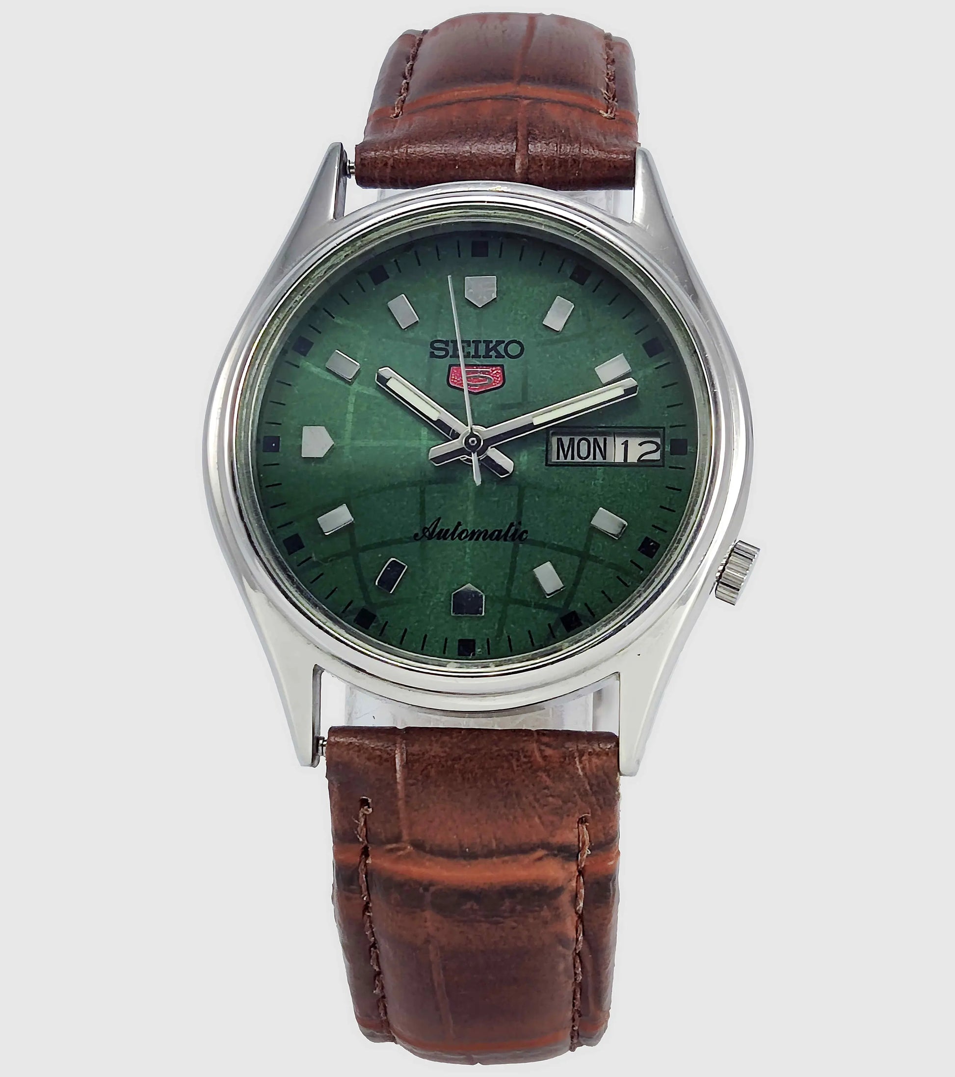Seiko Automatic-7009A Analog 17 Jewels Analog Day Date Green
