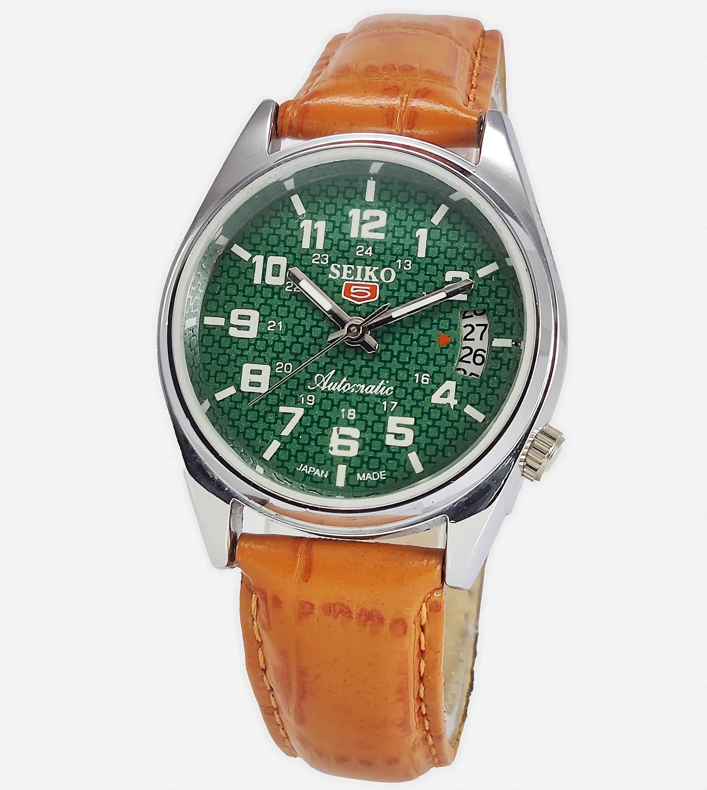 Seiko 5 Automatic-6309 Green Dial 17 Jewels Day Date Men's Wrist Watch - Discover-Diamonds