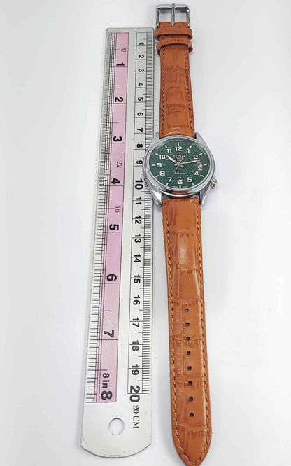 Seiko 5 Automatic-6309 Green Dial 17 Jewels Day Date Men's Wrist Watch - Discover-Diamonds