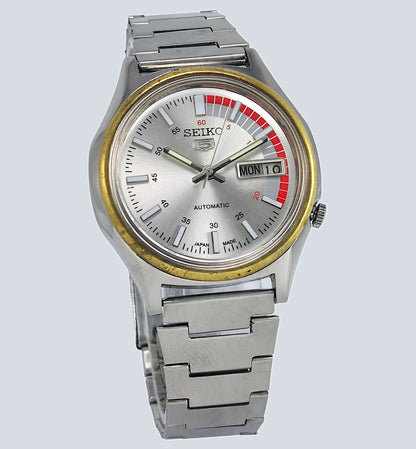 Seiko 5 Automatic-7009A Silver Dial 17 Jewels Day Date Men's Mechanical Watch - Discover-Diamonds