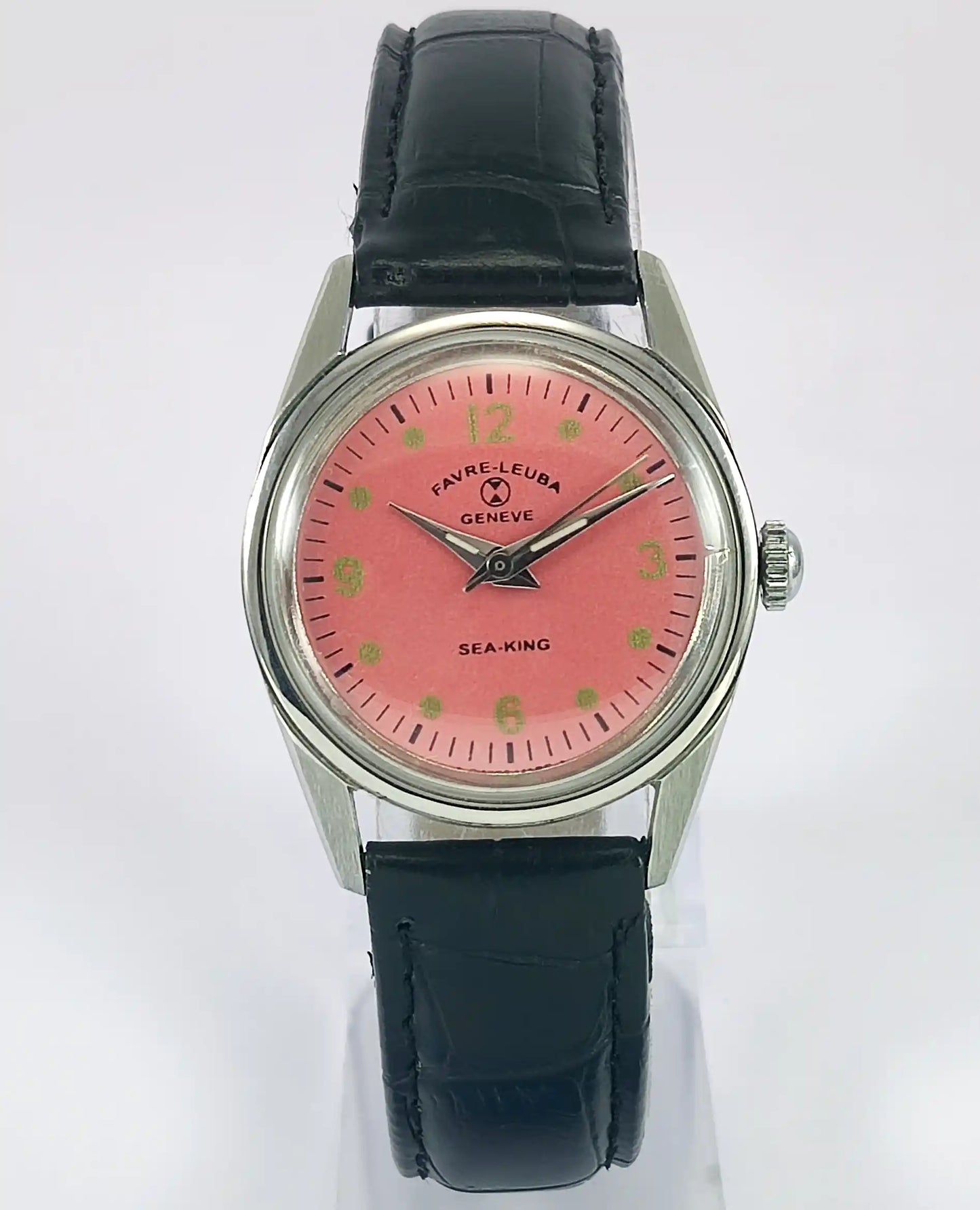 Favre Leuba Geneve Sea King Dark Pink Dial Women's Watch 101 Discover-Diamonds