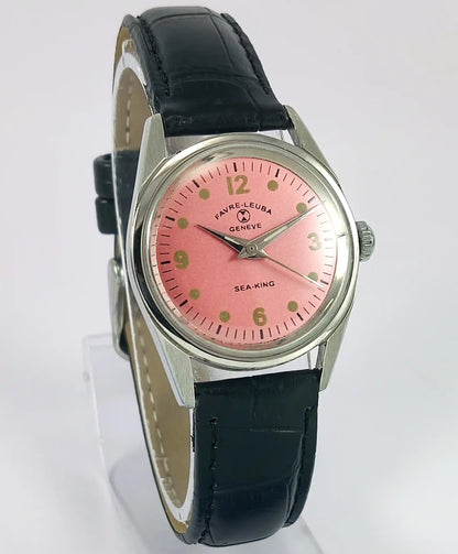 Favre Leuba Geneve Sea King Dark Pink Dial Women's Watch 101 Discover-Diamonds