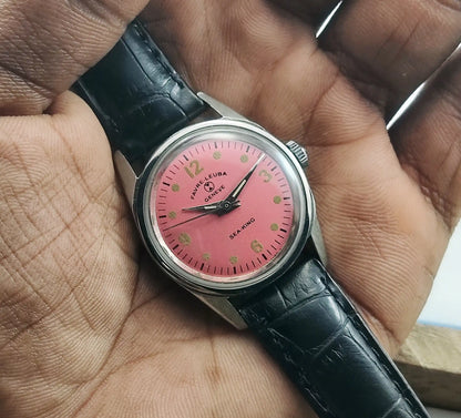 Favre Leuba Geneve Sea King Dark Pink Dial Women's Watch 101 Discover-Diamonds