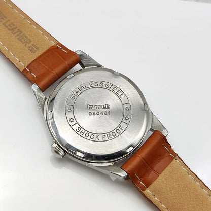 HMT Pilot White Stick Dial Watch - English Numerals, 17 Jewels, Handwinding Men's Timepiece
