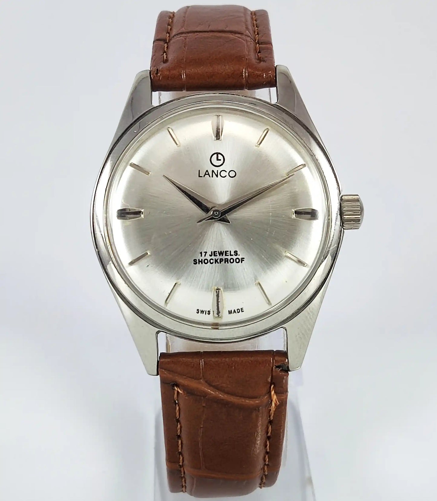 LANCO 17 Jewels Shock Proof Silver Dial Swiss Made Handwinding 0231 Discover-Diamonds