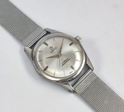 LANCO 17 Jewels Shock Proof Silver Dial Swiss Made Handwinding Discover-Diamonds