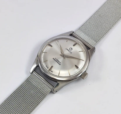 LANCO 17 Jewels Shock Proof Silver Dial Swiss Made Handwinding Discover-Diamonds