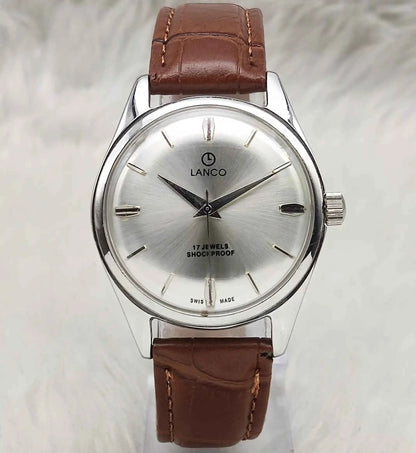 Cavalry 17 Jewels Incabloc Feature Maroon Dial with Stick Indices