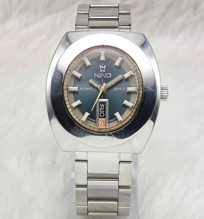 Nino Automatic 17 Jewels Gray Dial Stick Indices 2066
