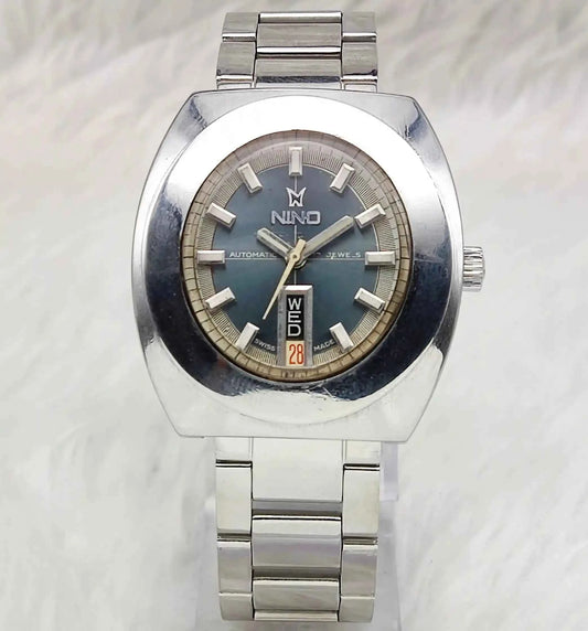 Nino Automatic 17 Jewels Gray Dial Stick Indices 2066