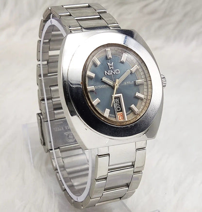 Nino Automatic 17 Jewels Gray Dial Stick Indices 2066 Discover-Diamonds Physical