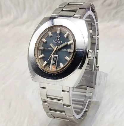 Nino Automatic 17 Jewels Gray Dial Stick Indices 2066