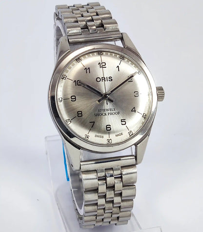 ORIS 17 Jewels Shock Proof Silver Dial Swiss Made Handwinding ST96 Discover-Diamonds