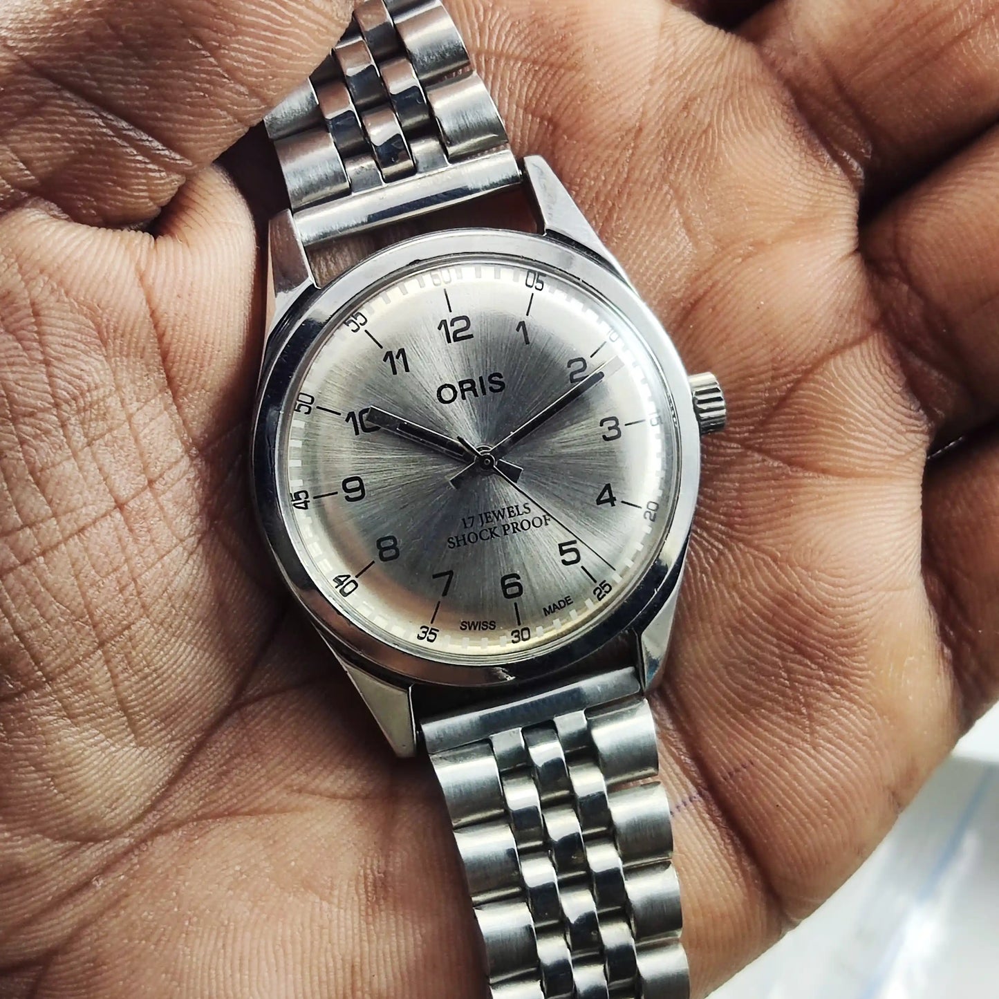 ORIS 17 Jewels Shock Proof Silver Dial Swiss Made Handwinding ST96 Discover-Diamonds