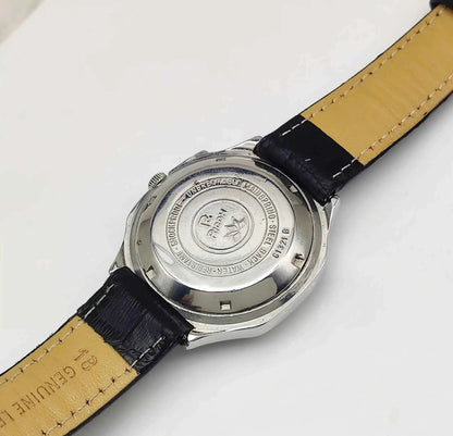 Ricoh White Dial 21 Jewels Shock Proof English Numerals Day Date Automatic Watch