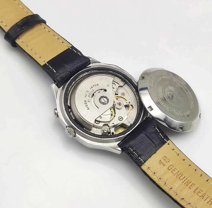 Ricoh White Dial 21 Jewels Shock Proof English Numerals Day Date Automatic Watch