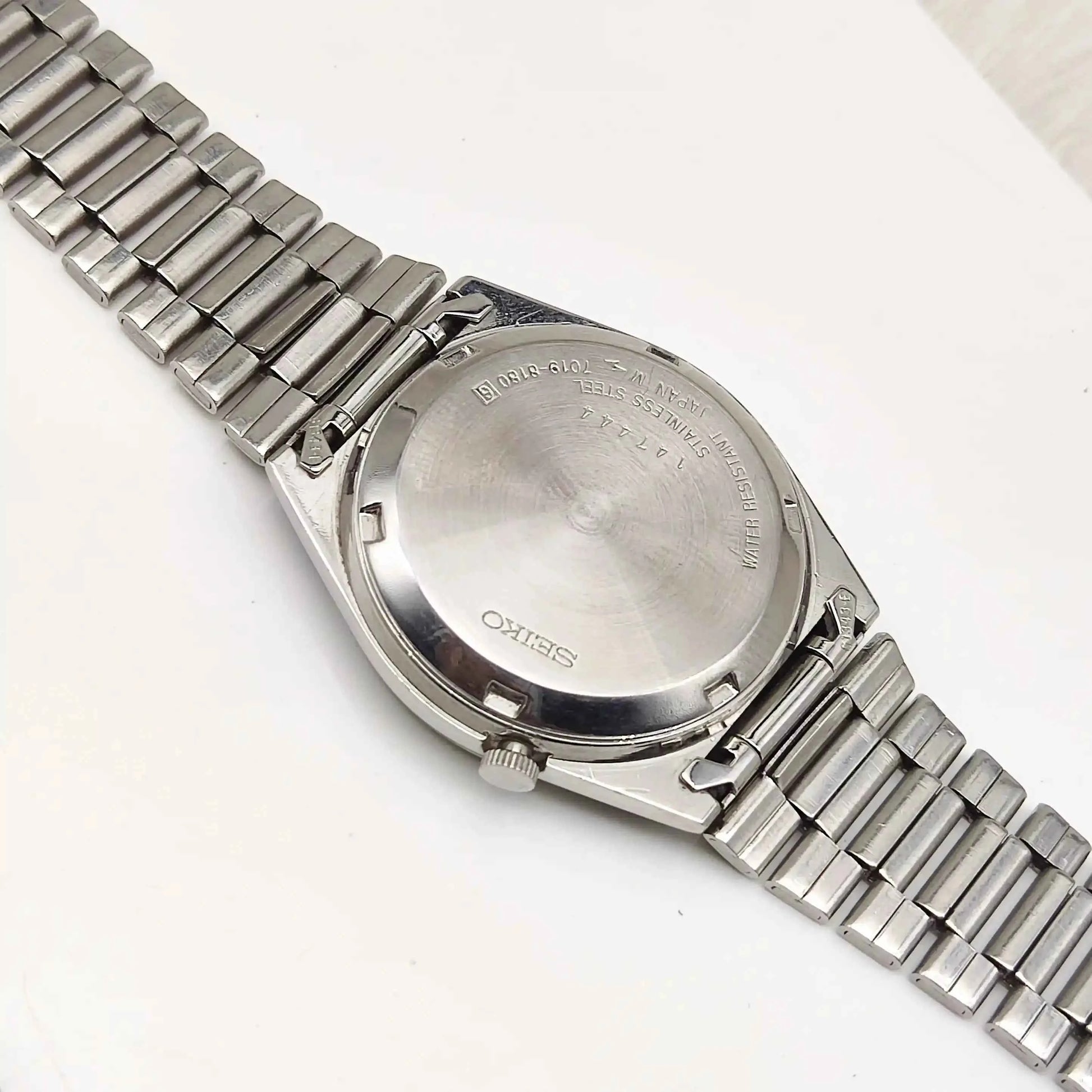 Seiko 5 Automatic Blue Dial Day Date 17 Jewels 7019A Men's Watch