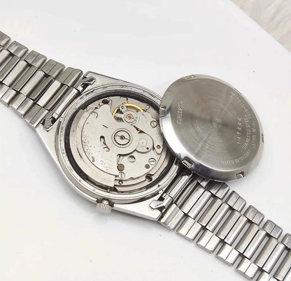 Seiko 5 Automatic Blue Dial Day Date 17 Jewels 7019A Men's Watch