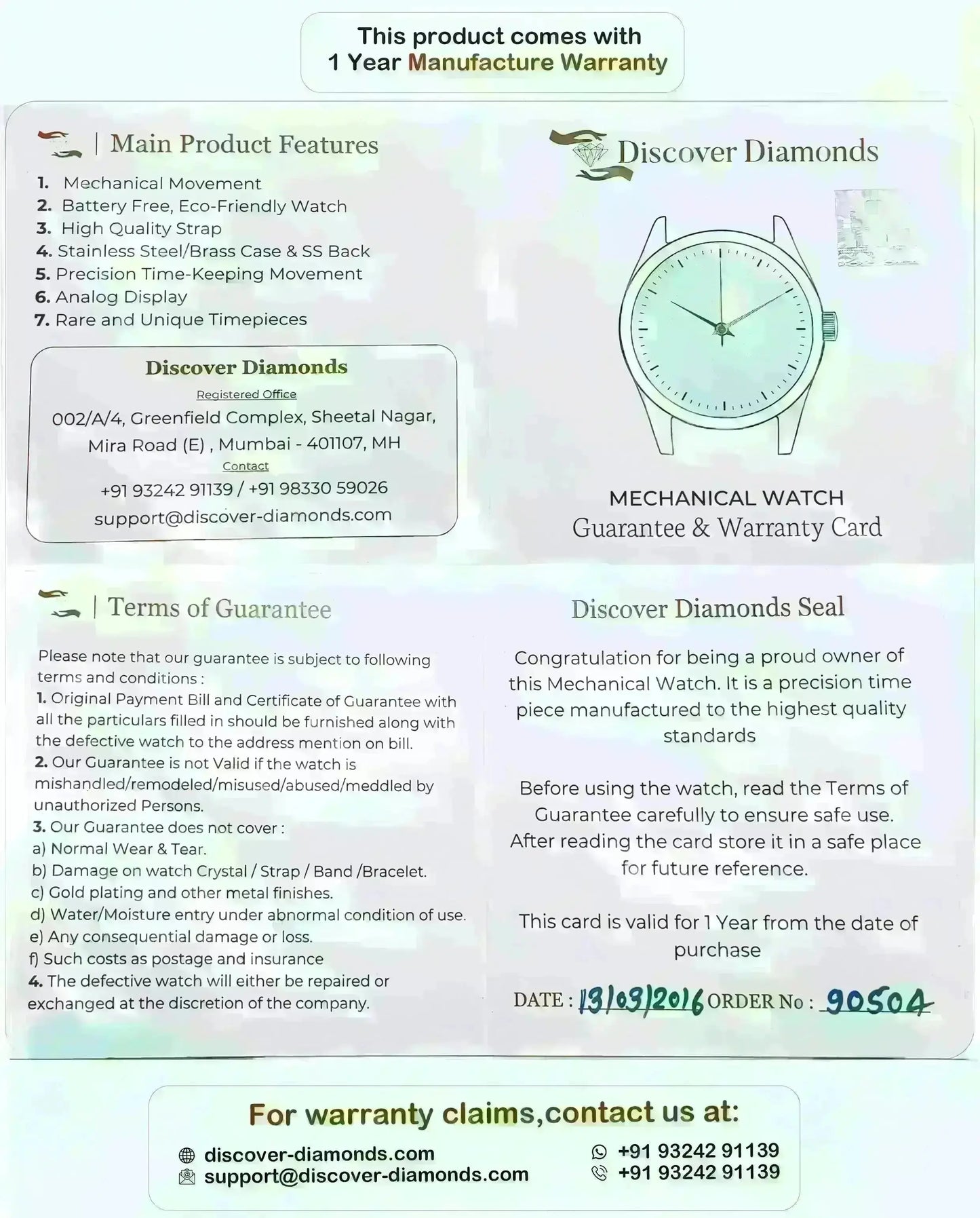 HMT Tamil Ocean Blue Dial Para Shock 17 Jewels Handwinding - Discover-Diamonds