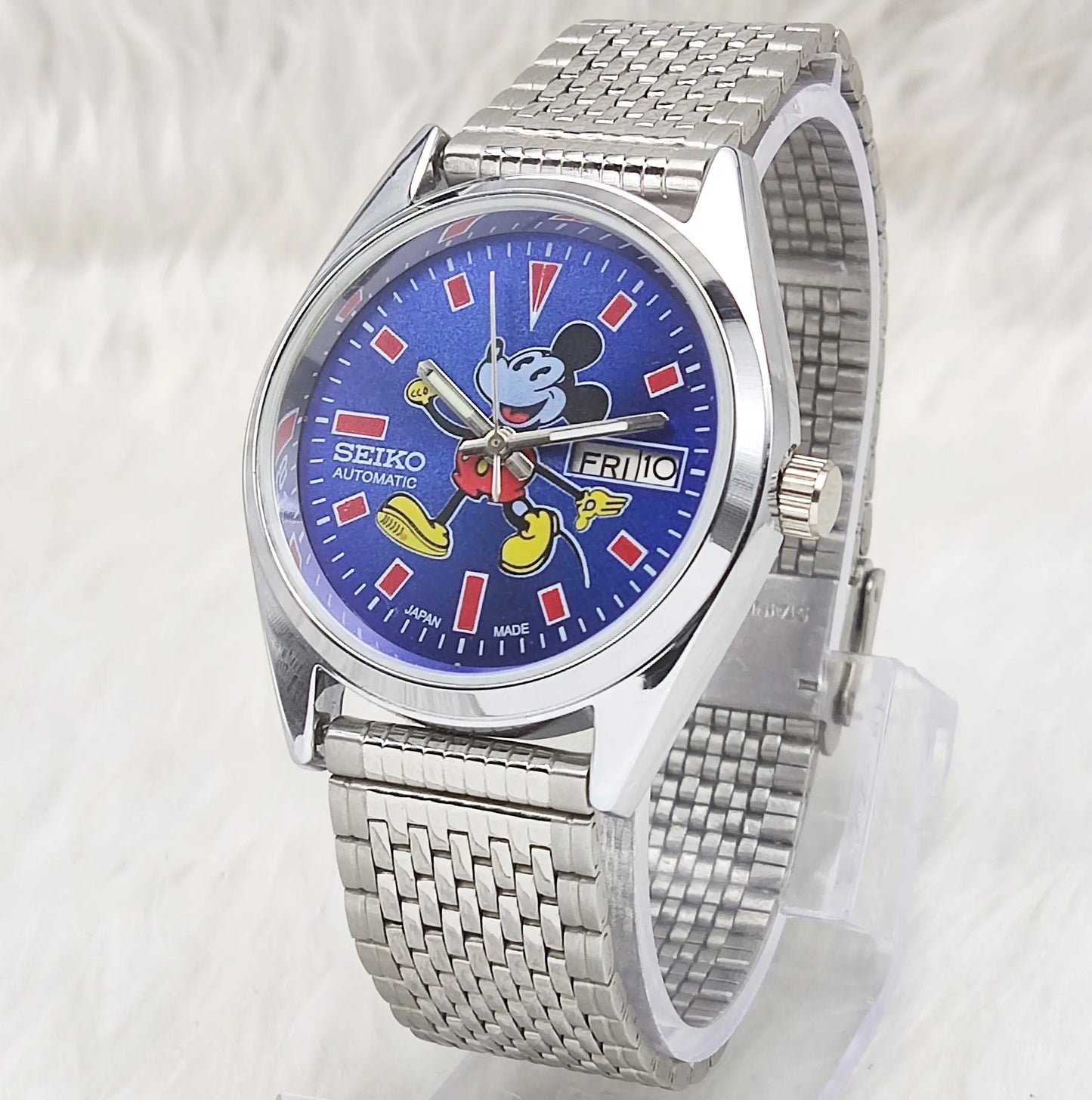 Seiko Micky Mouse Automatic-6309 Blue DIal 17 Jewels Day-Date
