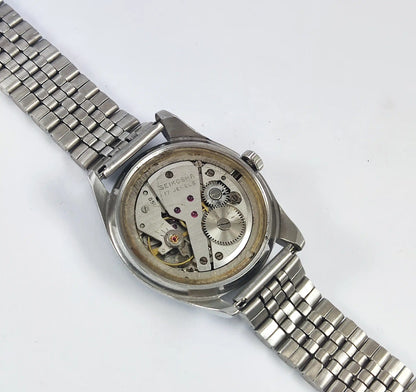 SeikoSHA Rare Piece 17 Jewels Blue Dial Mechanical Handwinding Movement Discover-Diamonds