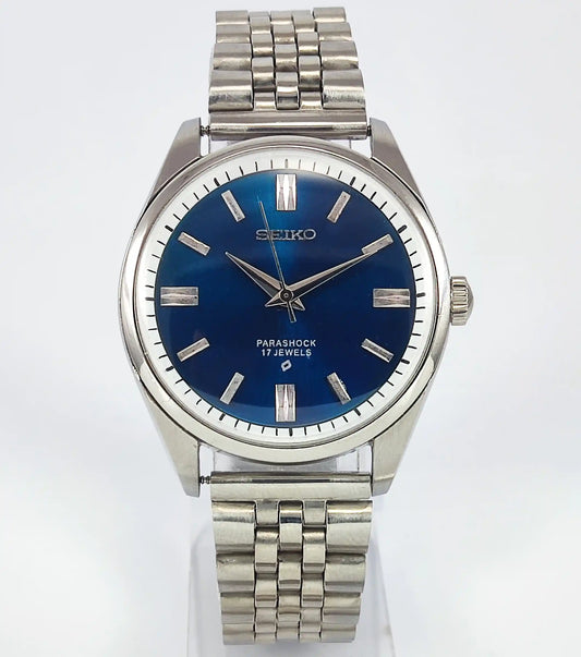 SeikoSHA Rare Piece 17 Jewels Blue Dial Mechanical Handwinding Movement Discover-Diamonds