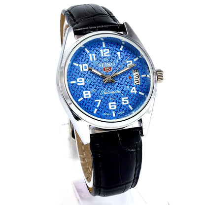 Seiko 5 Automatic-6309 Blue Dial 17 Jewels Day Date Men's Wrist Watch - Discover-Diamonds