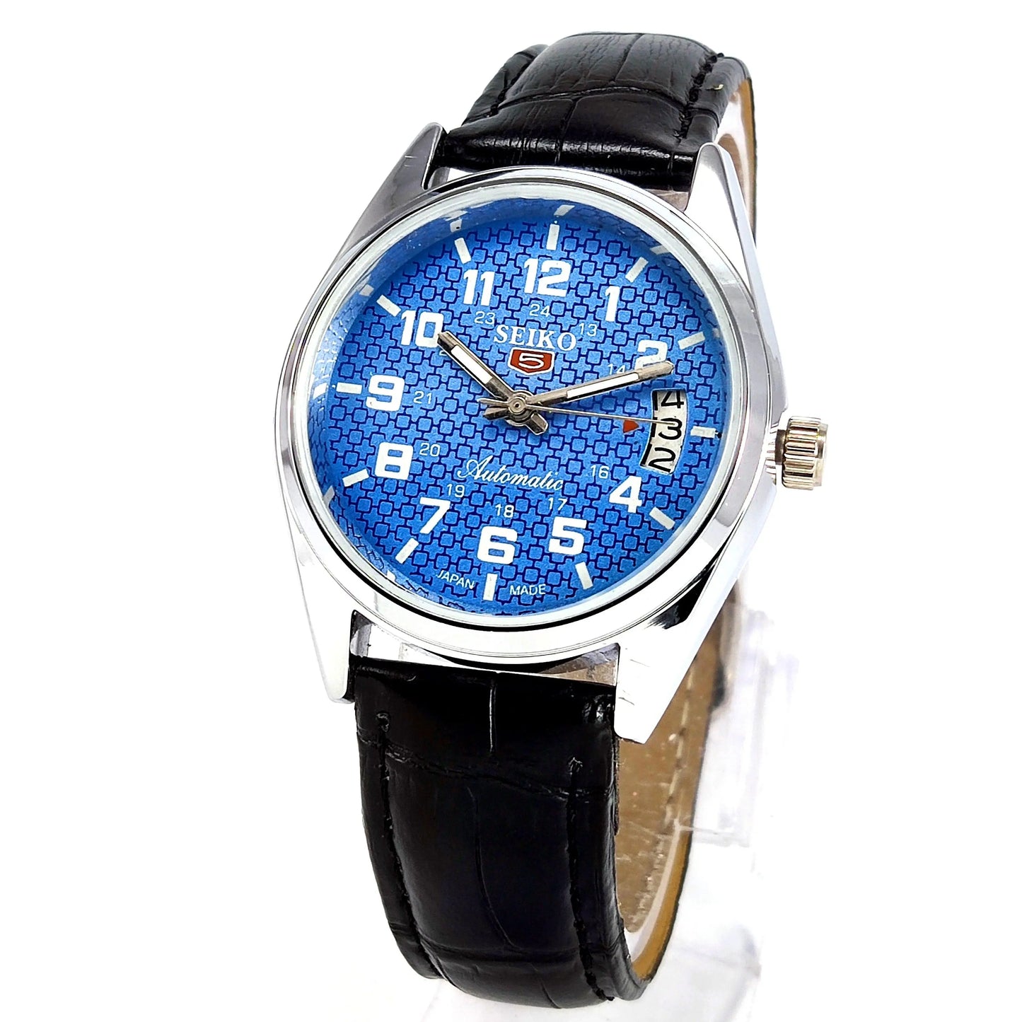 Seiko 5 Automatic-6309 Blue Dial 17 Jewels Day Date Men's Wrist Watch - Discover-Diamonds