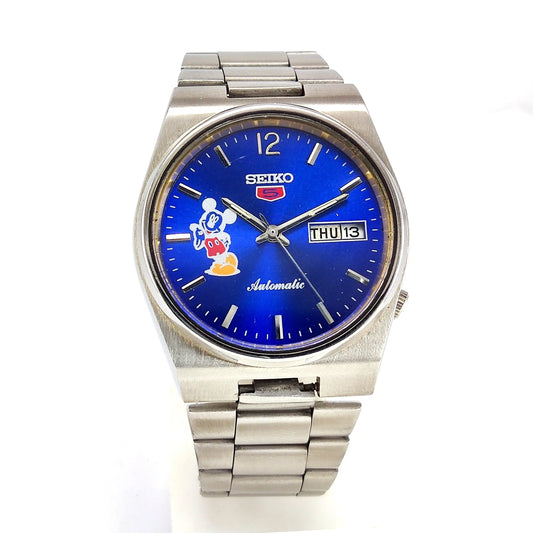 Seiko 5 Automatic-6309A Blue Dial 17 Jewels Day Date Men's Mechanical Watch - Discover-Diamonds