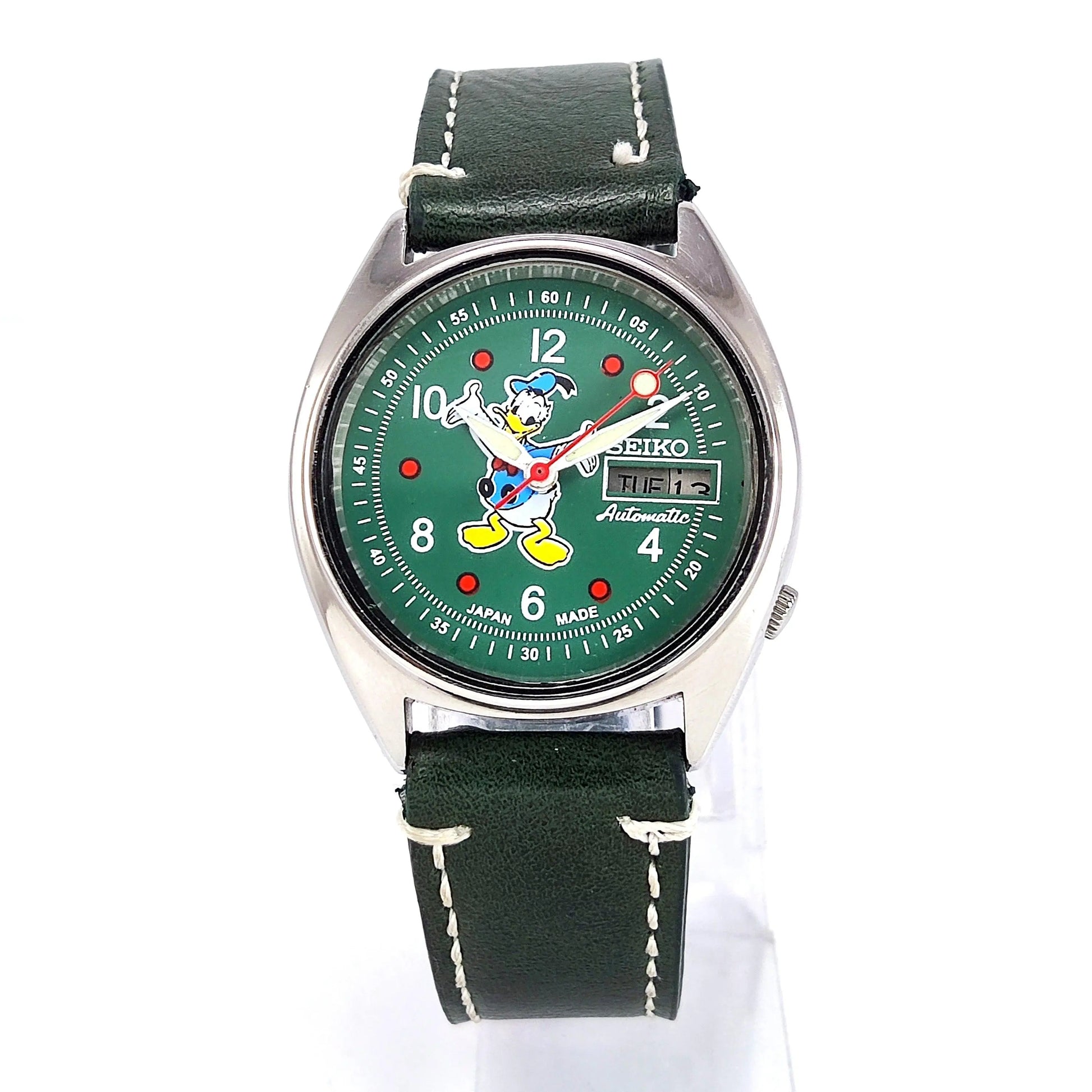 Seiko 5 Automatic-7009A 17 Jewels Day Date Green Dial Men's Mechanical Watch - Discover-Diamonds