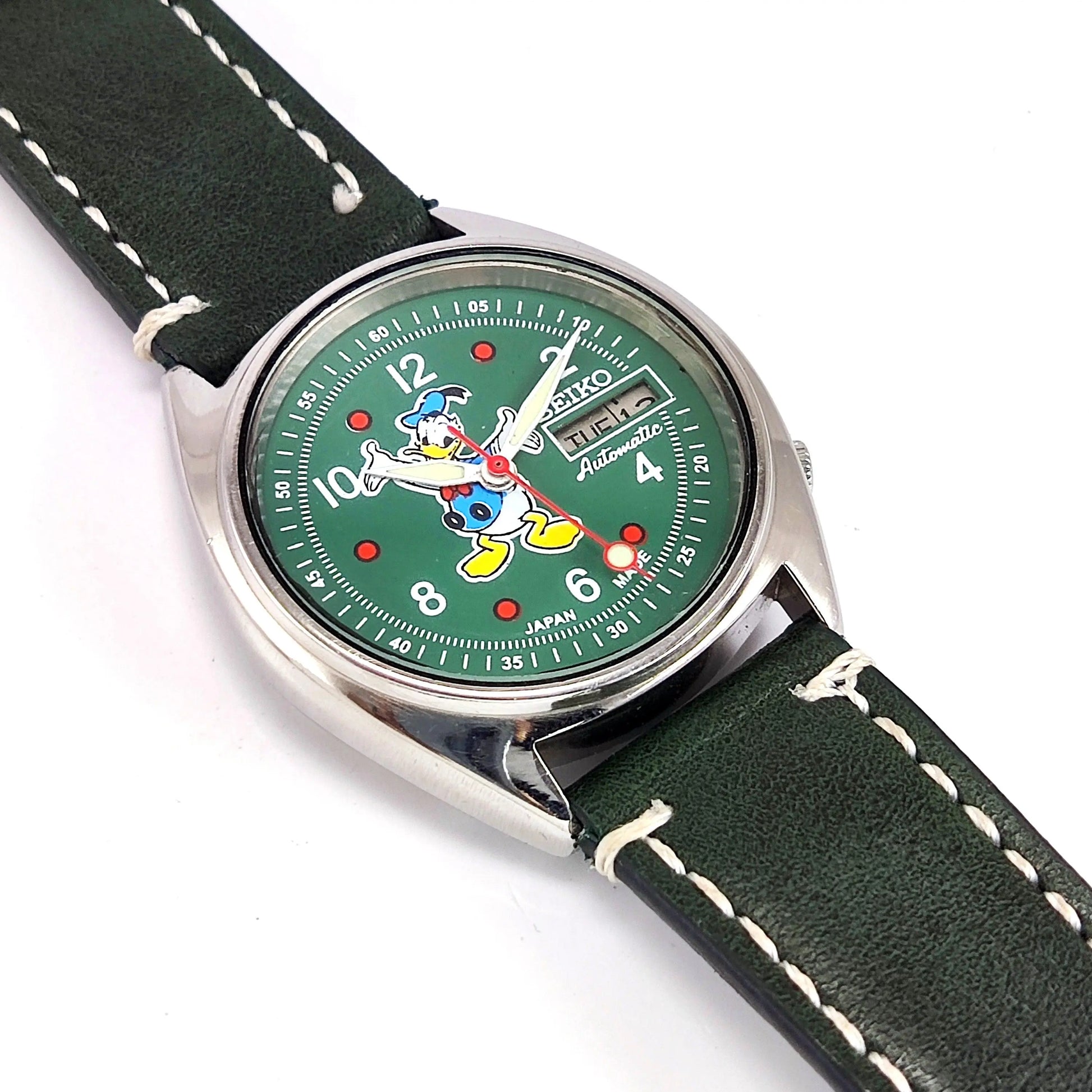 Seiko 5 Automatic-7009A 17 Jewels Day Date Green Dial Men's Mechanical Watch - Discover-Diamonds