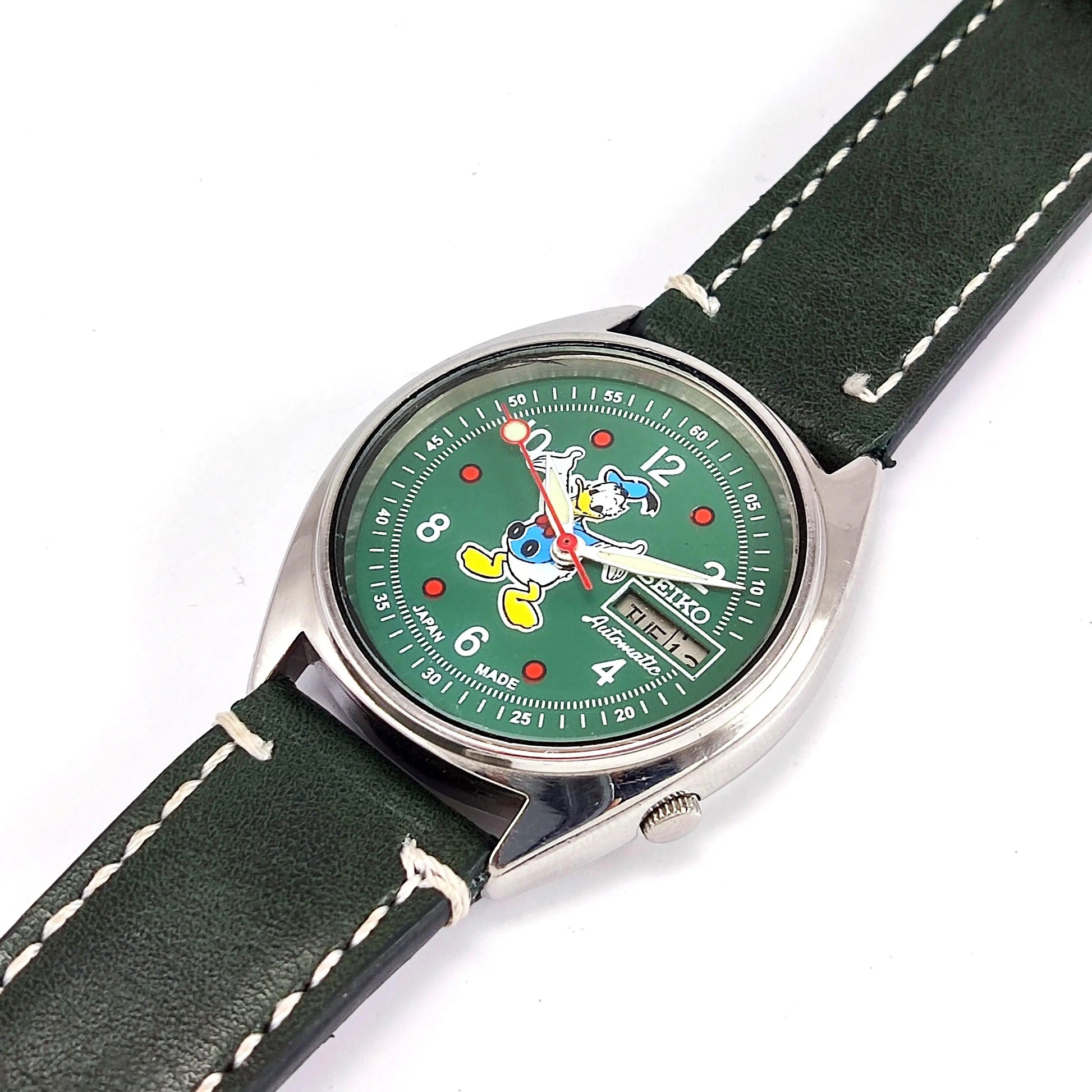 Seiko 5 Automatic-7009A 17 Jewels Day Date Green Dial Men's Mechanical Watch - Discover-Diamonds