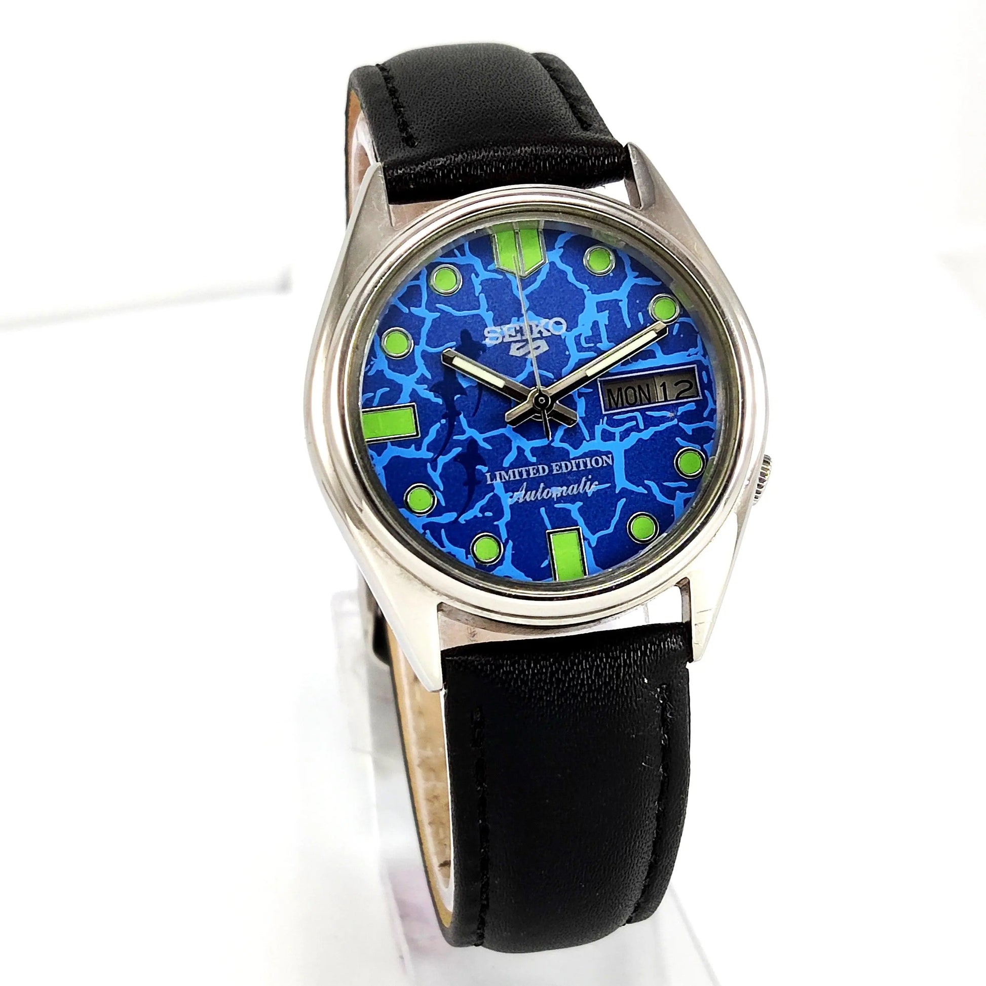 Seiko 5 Automatic-7009A Analog 17 Jewels Analog Day Date Blue Dial Men's Mechanical Watch - Discover-Diamonds