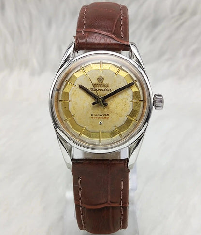 Titoni Airmaster 21 Jewels Titoflex Golden Dial Handwinding