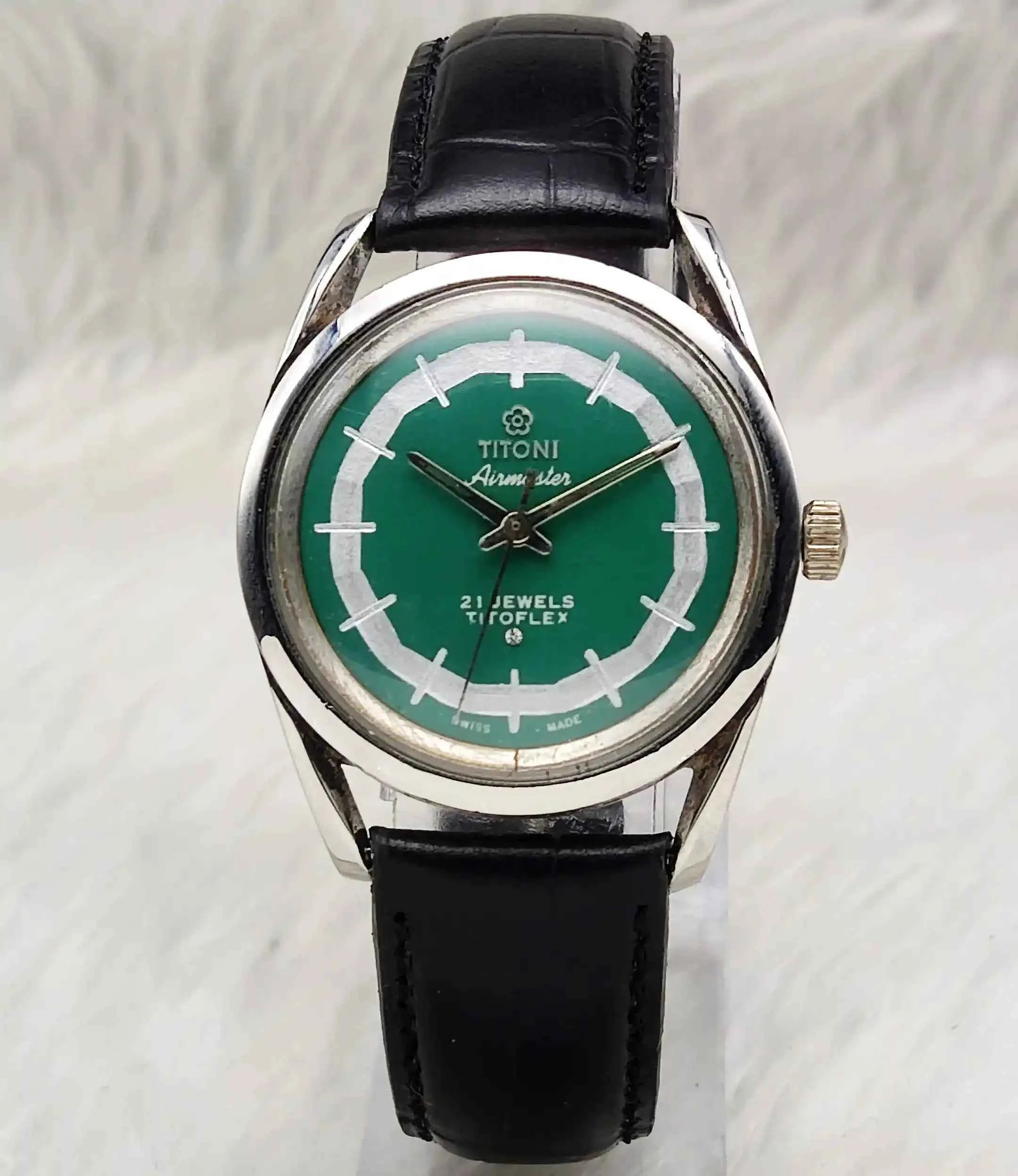 Titoni 21 Jewels Handwinding Women's Watch with Green Dial