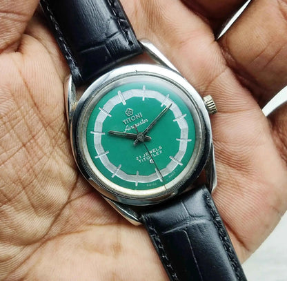 Titoni 21 Jewels Handwinding Women's Watch with Green Dial