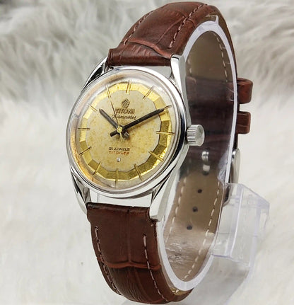 Titoni Airmaster Women's Watch Golden Dial - 21 Jewels Handwinding