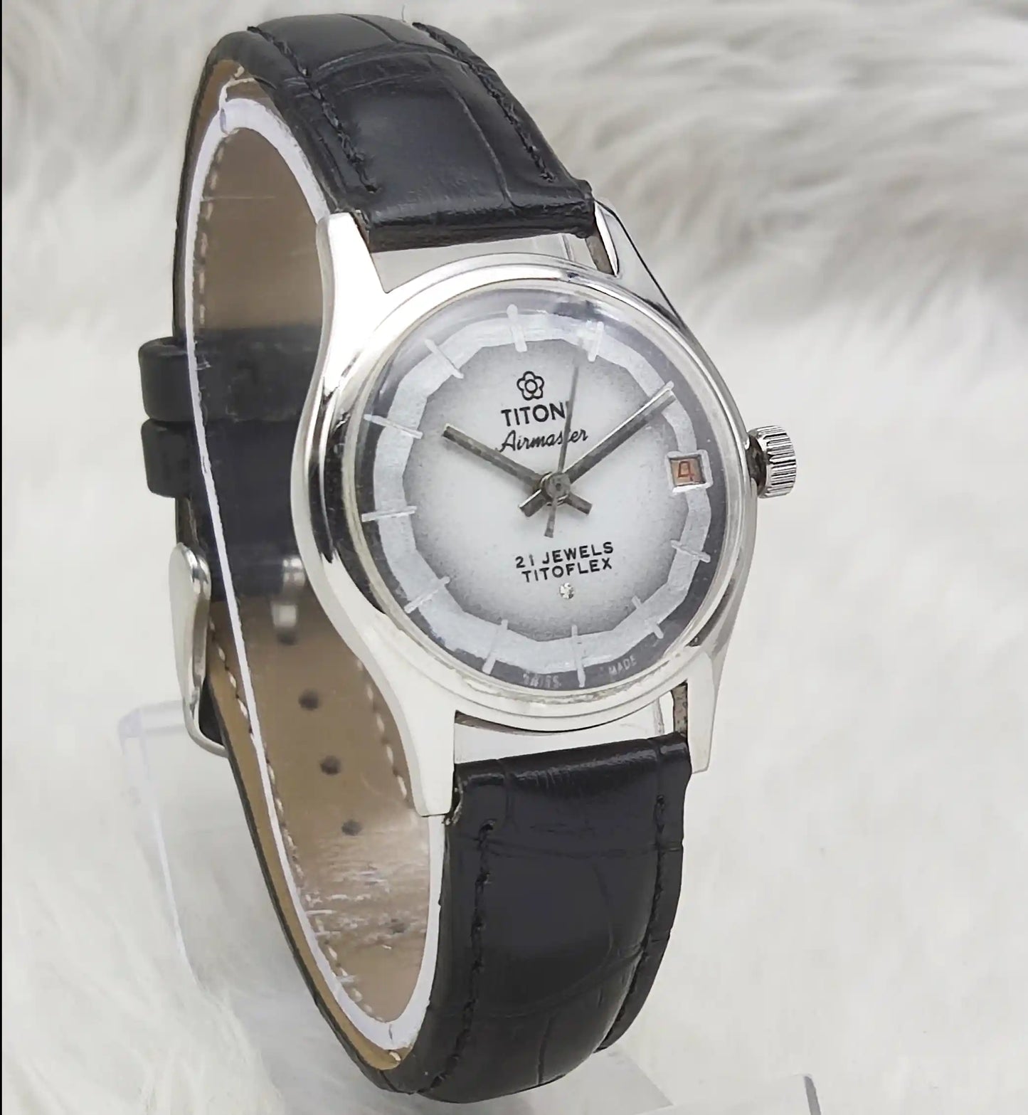 Titoni Airmaster Women's Watch Gray Dial - 21 Jewels Titoflex Handwinding