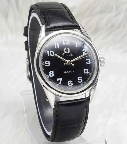 Titus 17 Jewels Incabloc Silver Dial Stick Indices Men's Watch