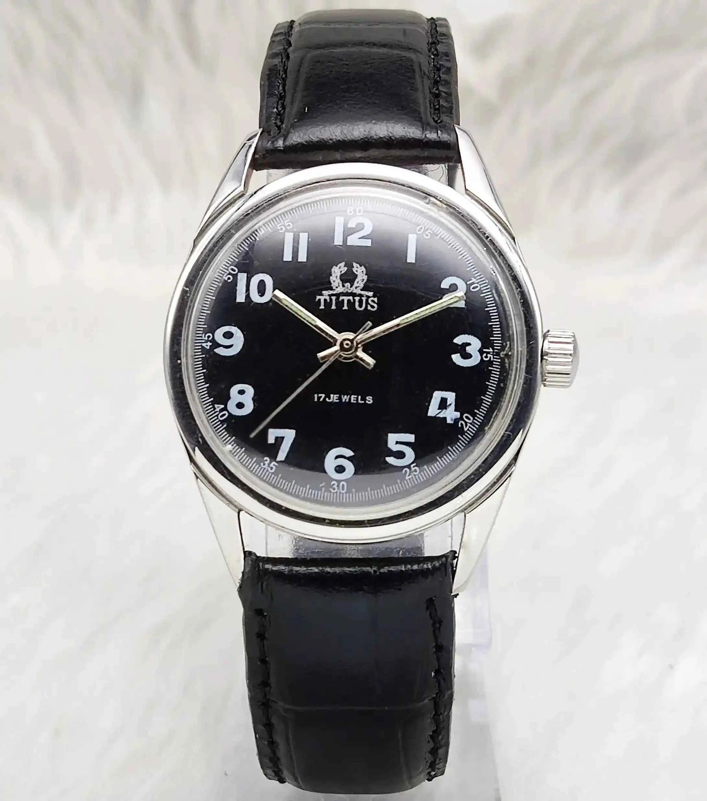 Titus 17 Jewels Incabloc Silver Dial Stick Indices Men's Watch