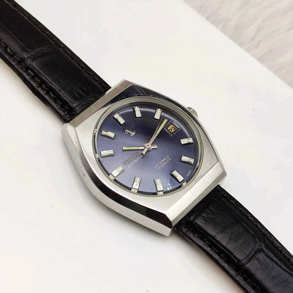 Tressa Automatic 25 Jewels Incabloc Dark Blue Stick Indices Dial Day Date 2066 Men's Watch
