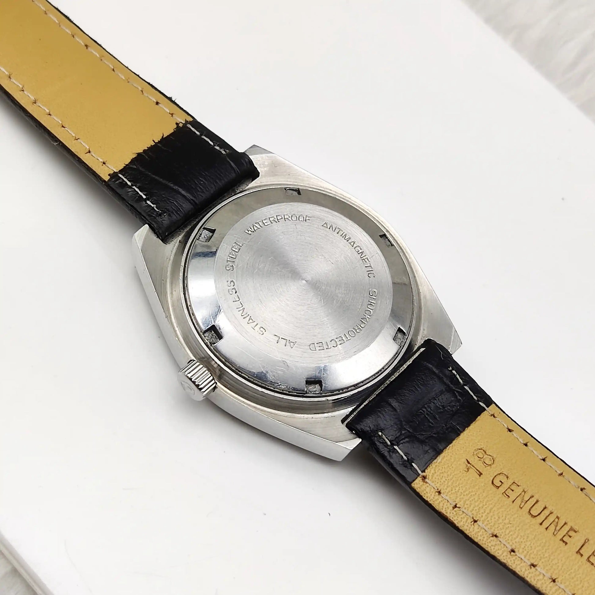 Tressa Automatic 25 Jewels Incabloc Dark Blue Stick Indices Dial Day Date 2066 Men's Watch Discover-Diamonds Physical