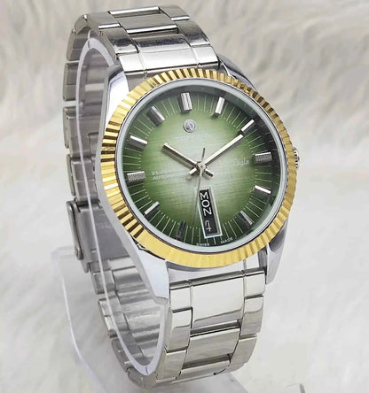Tressa 2066 Eagle Automatic 21 Jewels Green Dial With Day Date Features