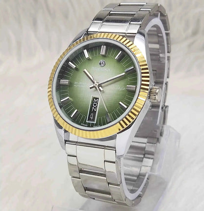 Tressa 2066 Eagle Automatic 21 Jewels Green Dial With Day Date Features