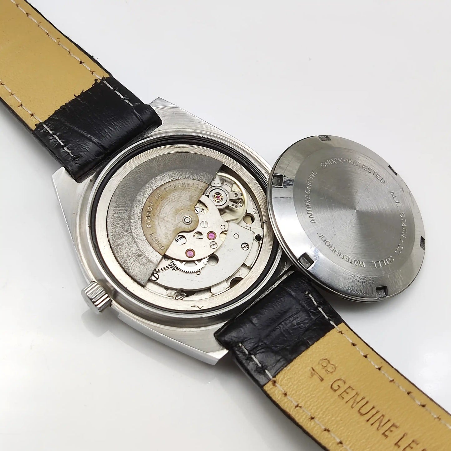 Tressa Automatic 2066 25 Jewels Incabloc Dark Blue Dial Day Date Features Men's Watch
